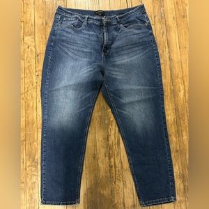Women faded jeans